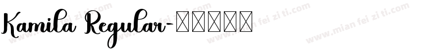 Kamila Regular字体转换